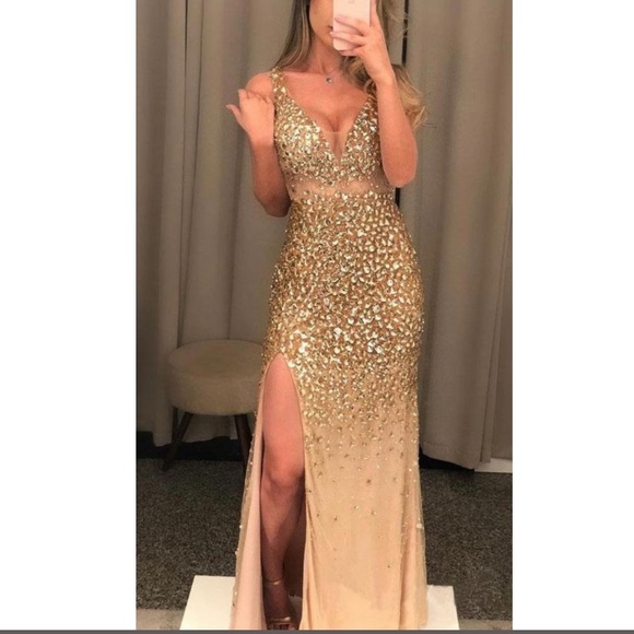 Dresses & Skirts - Long Crystal Beaded  Formal Mermaid Prom Dress